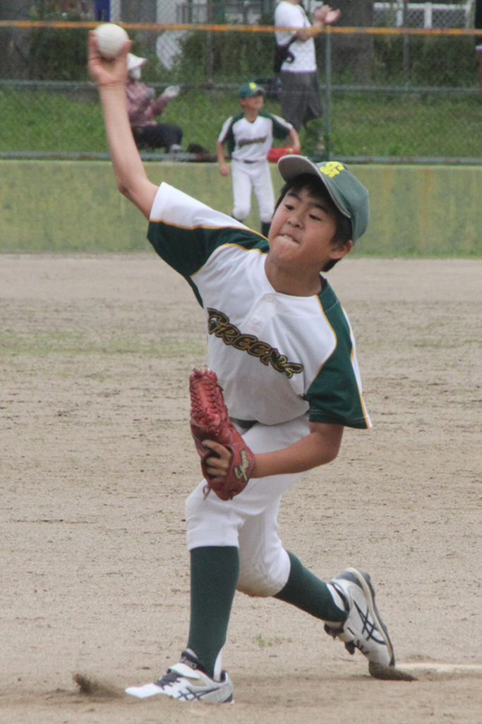 力投した杉山グリーンズの先発内藤優大