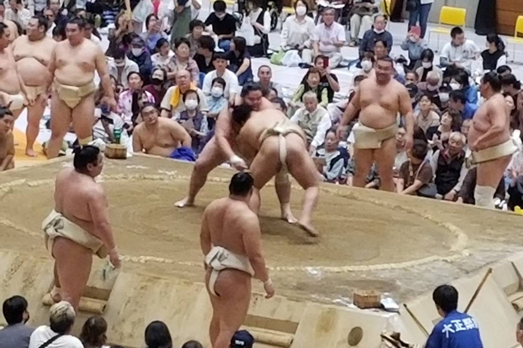 取組前に行われた公開稽古