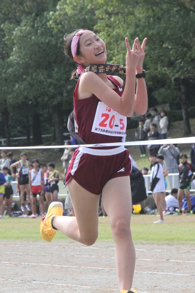 ２連覇を達成した豊川西部女子のアンカー熊本みくる