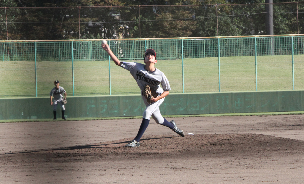 決勝で先発し、好投した愛知豊橋B千田颯人(章南中)