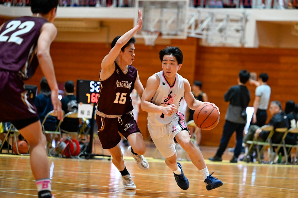 攻守にチームをけん引した桜丘のPG竹内光一