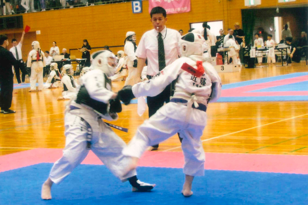 同門対決となった小学男子5年の部決勝