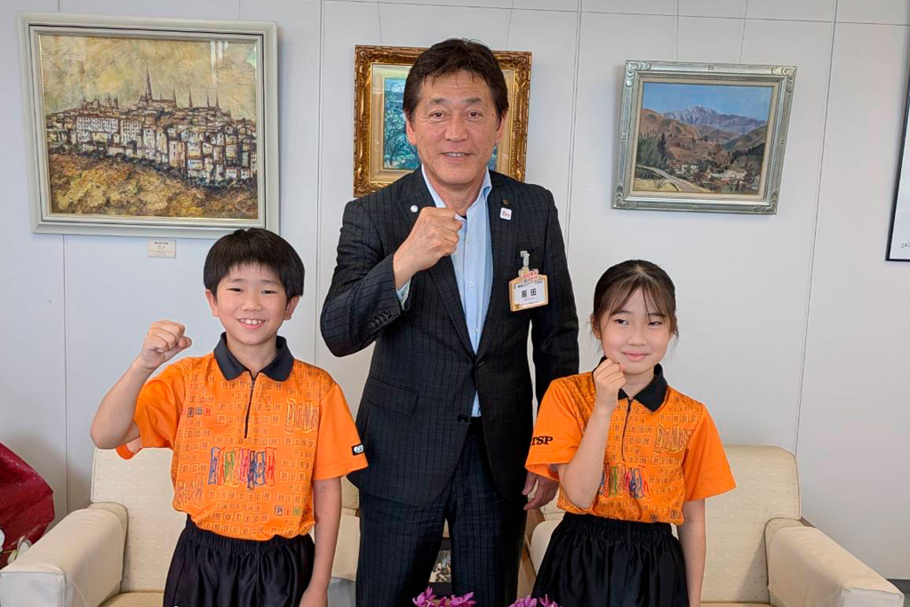 全日本卓球選手権ホープス出場 原田教育長に意気込み語る