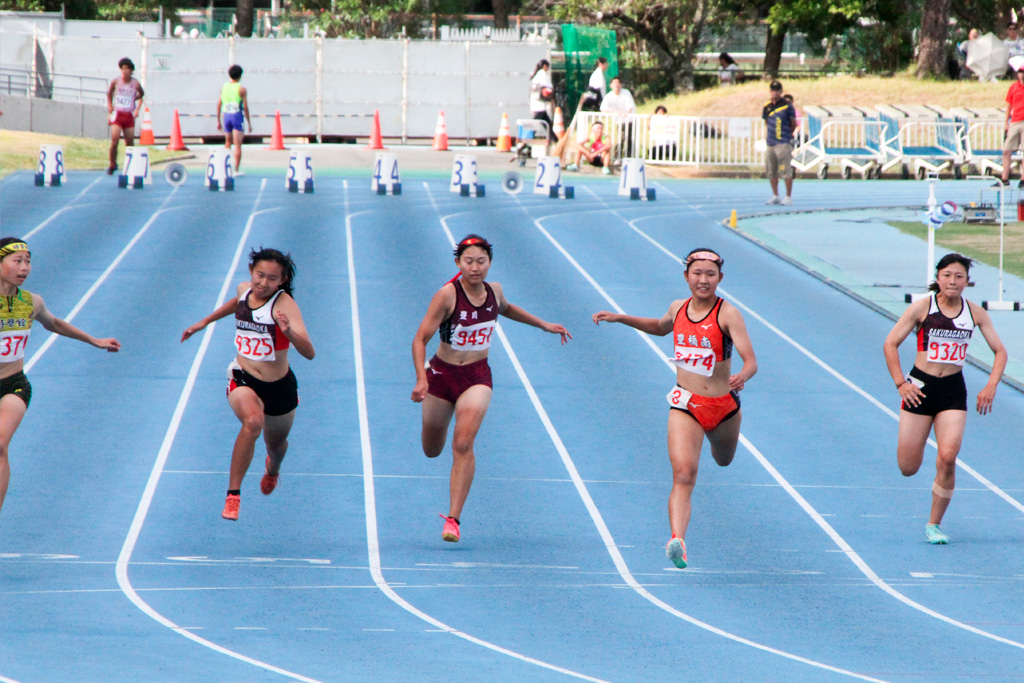 女子100mタイムレース