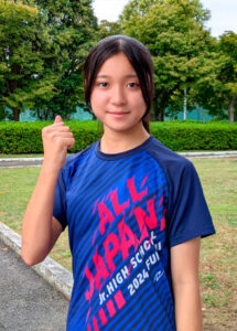 今月、三重県で開催されるU16陸上に出場する榎本実莉さん
