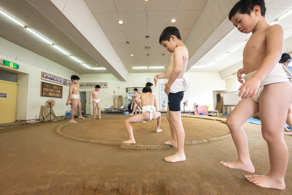 練習風景　土俵全体