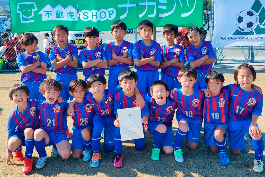 県大会に出場したジョイアFCのU-9チーム