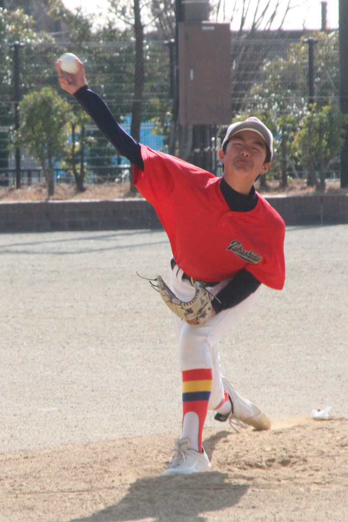 6回途中まで力投を見せた五並・高師台クの先発北添真基