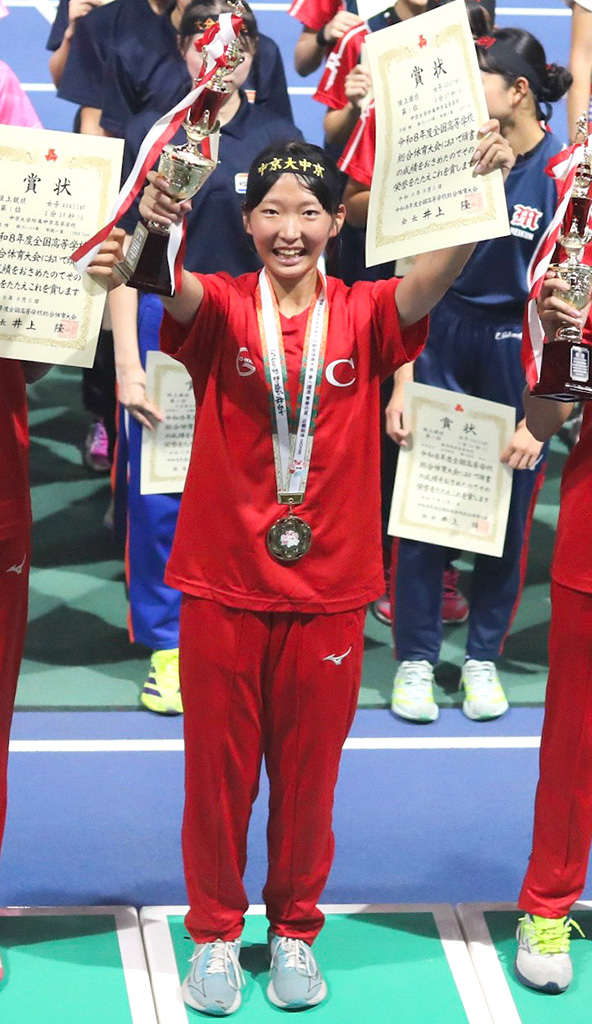 女子マイルリレーの3走を担当し、初優勝に貢献した布施一葉さん