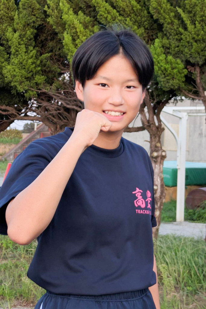 ジュニアオリンピックU16陸上に出場する中川來春さん